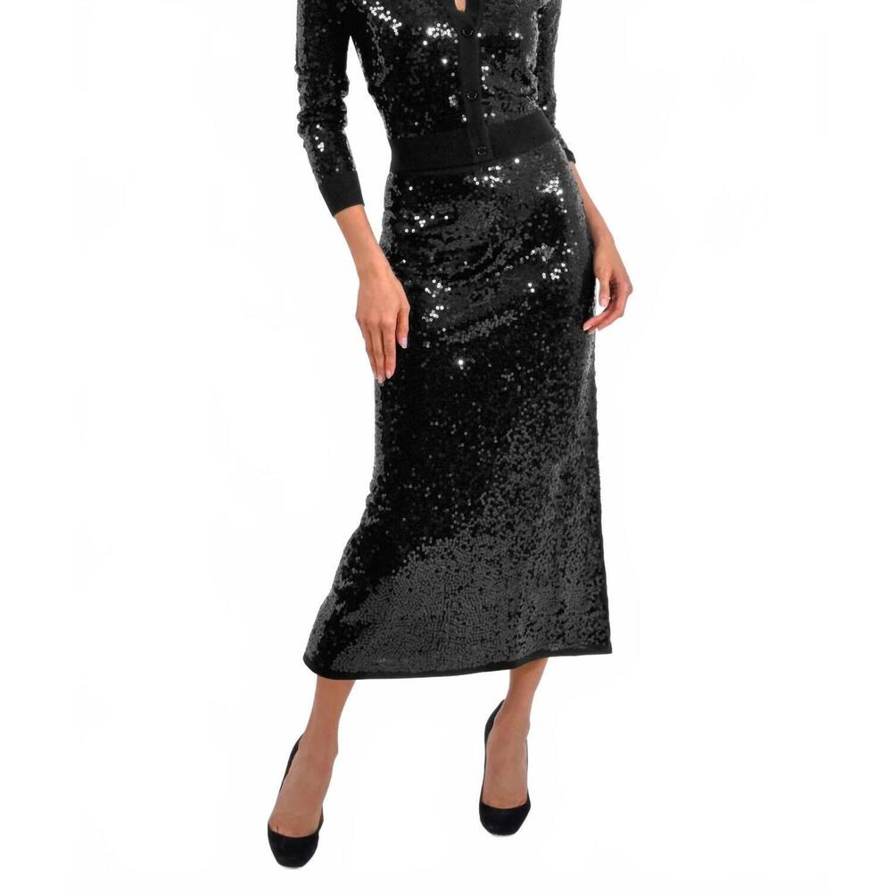 NEW GRETCHEN SCOTT twinkle maxi skirt in black
